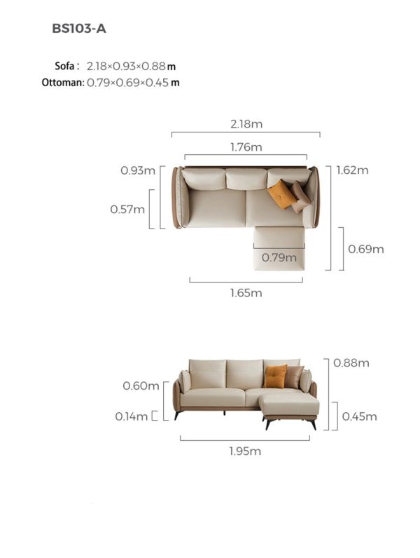 Italian 3-seater Minimalist Style Sofa - Image 2
